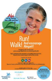 Run! Walk! And encourage Abigaël!