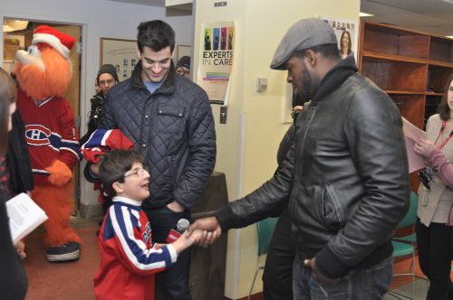 A very special visit from the Montreal Canadiens