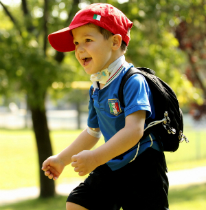 Stefano’s first day of pre-school