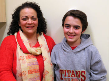 Liam, 14 year old patient with cystic fibrosis, is doing a pulmonary function test to assess the efficiency of his lungs accompanied with the team from the Cystic fibrosis Clinic of the Montreal Children's Hospital.