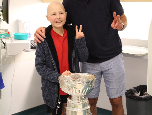 Marc-Andre Fleury brings the Stanley Cup to Montreal Children’s Hospital