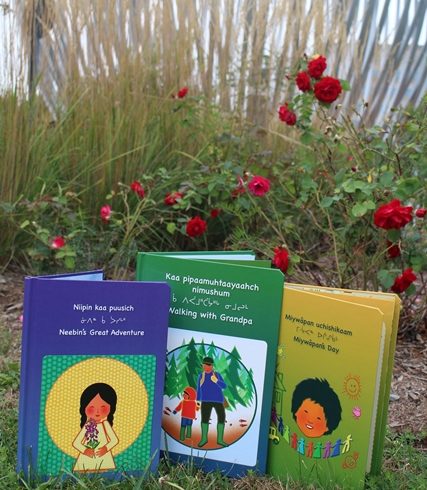 Cree books for patients at the Children’s