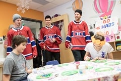 The Montreal Canadiens spread some cheer