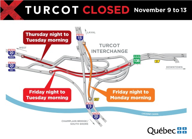 Turcot Exchange –  Closure